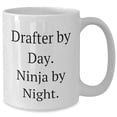 thumbnail image 2 of Drafter by Day White Coffee Mug Birthday Unique Gift for Men and Women Drafter Enthusiasts, 2 of 6