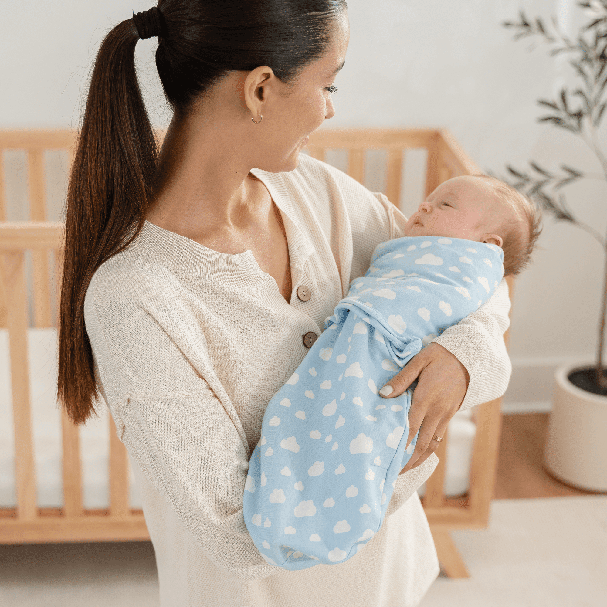 Swaddle Blanket Baby Girl Boy Easy Adjustable 3 Pack Infant Sleep Sack Wrap Newborn Babies by Comfy Cubs (Small,0-3 Months, Blue)