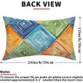 thumbnail image 3 of Blue Orange Turquoise Colorful Geometric Lumbar Pillow Covers 12X20 in Set of 2 Abstract Mid Century Pillow Cases Summer Multicolor Outdoor Pillow Covers Modern Home Decor for Couch Patio Sofa Porch, 3 of 6