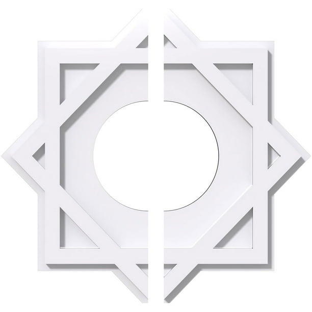 14 Od X 5 Id X 7 3 4 C X 1 P Axel Architectural Grade Pvc Contemporary Ceiling Medallion Two Piece Walmart Com Walmart Com
