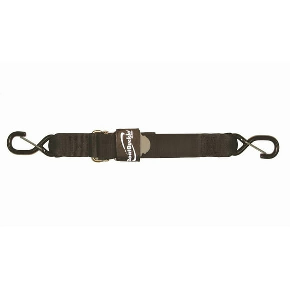 IMMI BoatBuckle Tie Down Strap F17634 Pro Series; Boat Gunwale; 10 Foot Length x 2 Inch Width; With Cam Buckle; 400 Pound Load Capacity; 1200 Pound Break Strength; Vinyl Coated Steel Hook On Both Ends