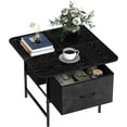 thumbnail image 2 of Compact 2-Tier Round Coffee Table with Storage Drawer, Farmhouse Small Space Center Table for Living Room, Apartment, Office, 2 of 10