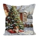 thumbnail image 2 of Christmas Pillow Cover Holiday Decoration Linen Throw Pillow Case for Sofa Couch Bed Living Room Home Seasonal Festive Decor, 2 of 6