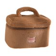 thumbnail image 4 of Bolsa de maquillaje de felpa, neceser para viajes de negocios, cosméticos, uso diario, dormitorio de hotel. Marrón, 4 of 9