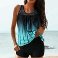 thumbnail image 2 of UPPADA Tankini Swimsuits for Women Floral Print Two Piece Bathing Suits Tummy Control Modest Swimsuit Blouson Swim Tops with Boy Shorts Slimming Bathing Suits for Women Clearance,Green,L, 2 of 9