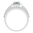 thumbnail image 4 of Clara Pucci 14K White Gold 2.16 Synthetic Blue Moissanite Engraveable Engagement Ring + Wedding Band Set, 4 of 7