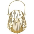 thumbnail image 4 of Northlight Basket Style Iron Pillar Candle Holder - 9.5" - Gold Finish, 4 of 6