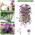 thumbnail image 3 of Flores artificiales INQCMY para exteriores resistentes a los rayos UV, 2 unidades, color naranja, 3 of 8