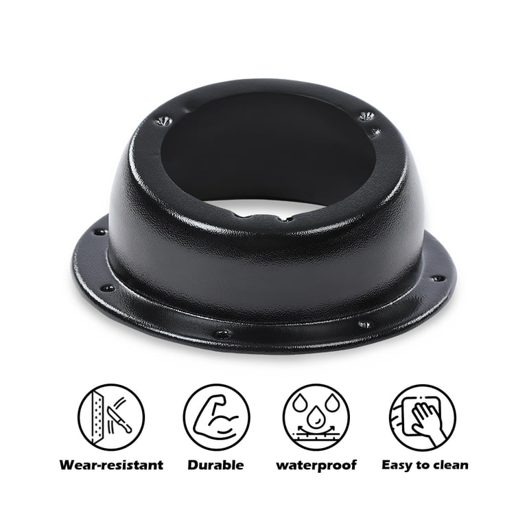 6.5" Custom Door Speaker Enclosure Box Pod – Flange Mount, Black Plastic, Made In USA 7 thumbnail image