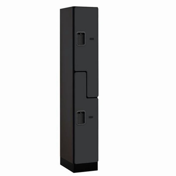Salsbury Locker - 2 Tier - 12 x 18 x 76 - Black