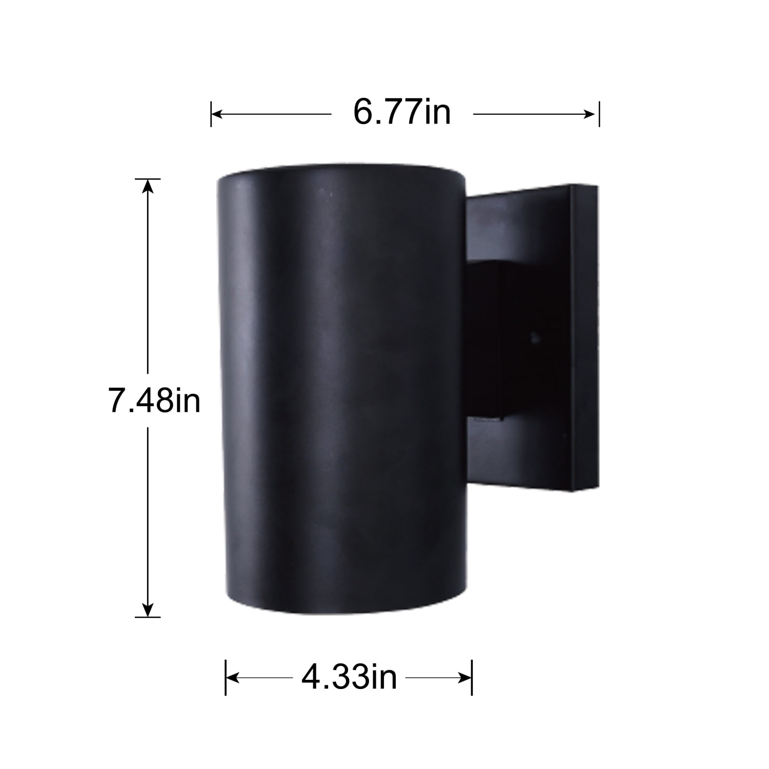 Better Homes & Gardens 7.5“H Modern Cylinder Outdoor Wall Sconce, Bronze Metal, Bulb Not Included