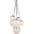 thumbnail image 2 of Eclipse 6 Lights Chrome Pendant With Frosted White Glass, 2 of 5