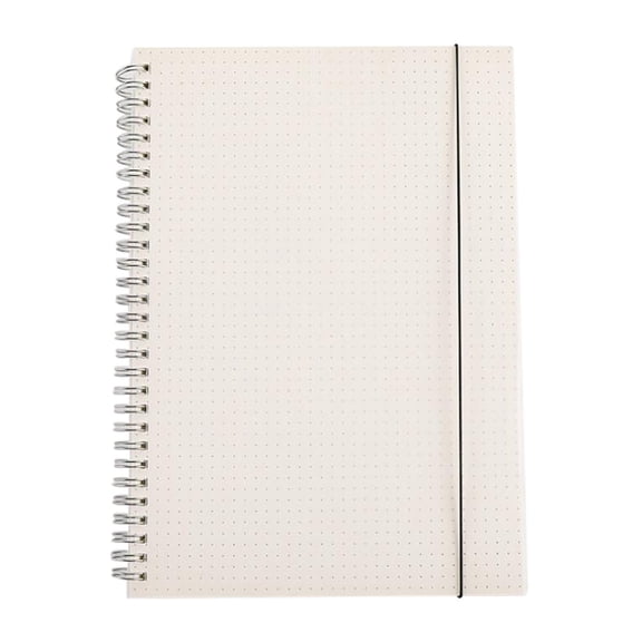 Pedty Transparent Frosted Coil Notebook Book Grid Blank Horizontal Line Lattice Notebook (B4 Lattice),Transparent Frosted Cover Coil Blank Line Lattice Journal Diary Notebook,Blank Diaries & Journals