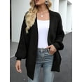thumbnail image 2 of SOMER Women's Cardigan Sweaters Lantern Sleeve Open Front Oversized Lightweight Chunky Outwear Long Sweaters, 2 of 6