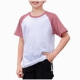 thumbnail image 1 of Gubotare Chemises d'Été pour Garçons Plage T-Shirts à Manches Courtes pour Garçons Hauts d'Été à Col Rond T-Shirts Graphiques Décontractés Taille 6-7 (Rose, 6-7 Ans), 1 of 4