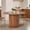 Brown, variant on AVAWING 47" Round Dining Table for 4-6, Circle Fluted Kitchen Table with Wood Slide Door, Brown