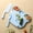 Blue, variant on Cutting Board & Knife Set | Food Grade Plastic, Stainless Steel Blades, Blue/Pink | 23.5x19cm Easy-Clean, Space-Saving Storage | Paring & Fruit Knife Included | Safe, Durable Kitchen Prep Tools