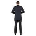 thumbnail image 3 of Steel Navy Solid Shiny Sharkskin 3-PC Regular Modern Fit Suits, 3 of 4