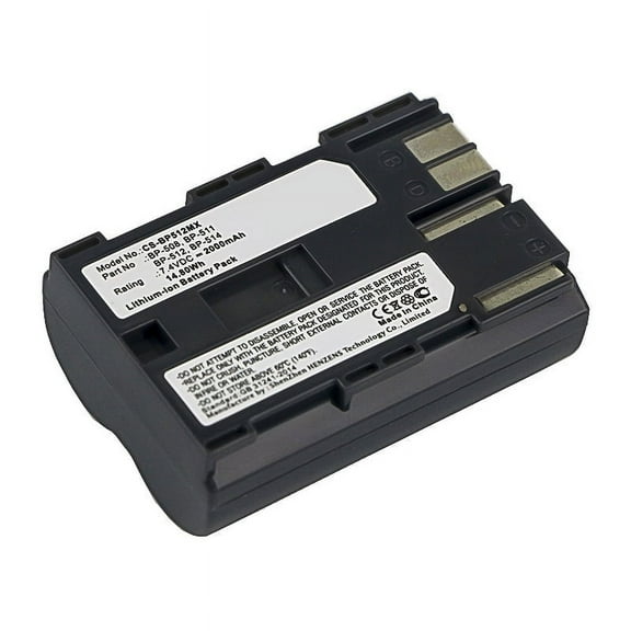 Replacement Battery for Canon EOS 5D,EOS D30,EOS D60,EOS Digital Rebel,EOS Kiss Digital,FV10,FV100,FV2,FV20,FV200,FV30,FV300,FV40,FV400,FV50,FVM1,FVM10,IXY DVM,MV300,2000mAh