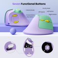 thumbnail image 4 of Mouse seenda ergonómico recargable, vertical, inalámbrico, morado, 4 of 8