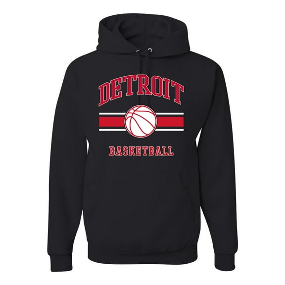 Wild Bobby City of Detroit DET Basketball Fantasy Fan Sports Unisex Hoodie Sweatshirt, Black, Small