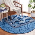 thumbnail image 2 of SAFAVIEH Fifth Avenue Deborah Abstract Area Rug, Blue/Ivory, 5' x 5' Round, 2 of 8