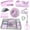 Macaron Purple, variant on Generic,Black,Desk Organizer Set, Office Supplies with Stapler and Tape Dispenser, Includes Desk Drawer Organizer, Staples, Scissors and Sticky Notes