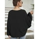 thumbnail image 5 of Las mujeres Batwing manga blusa atada O cuello camisas sueltas MABOTO Jerseys de mujer, 5 of 7