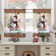 thumbnail image 6 of Snowman Christmas Sheer Curtains 54 Inches Long, Xmas Tree Snowflake Gifts Winter Light Filtering Window Curtains for Living Room/Bedroom, Rod Pocket Voile Sheer Curtain Drapes, 52"W x 54"L, 2 Panels, 6 of 9