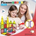 thumbnail image 3 of Bloques magnéticos para construcción PicassoTiles, 12 unidades con espejo, 3 of 5