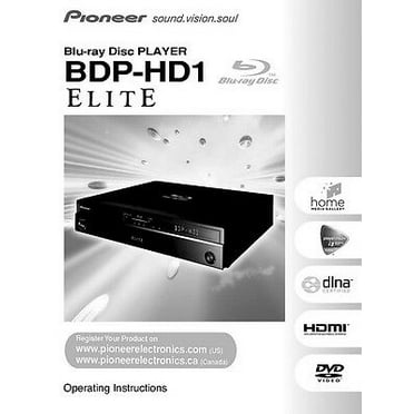 Instruction Manual ONLY for Pioneer BDP-HD1 Blu-ray Player Owners Manual REPRINT