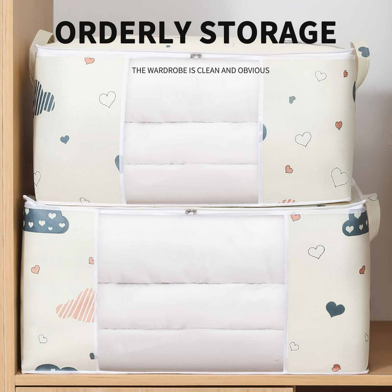Moocorvic Comforter Storage Bag, Large Storage Bags for Comforters and  Blankets Bedding Storage Non-woven Pillow Storage 