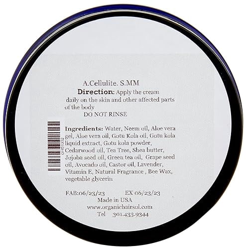 CELLULITE & STRETCH MARKS CREAM- Advance Formula Maternity Cream- With Neem, Cedarwood, Aloe vera Jojoba seed, Vitamin E, avocado oil, castor oil, green tea oil