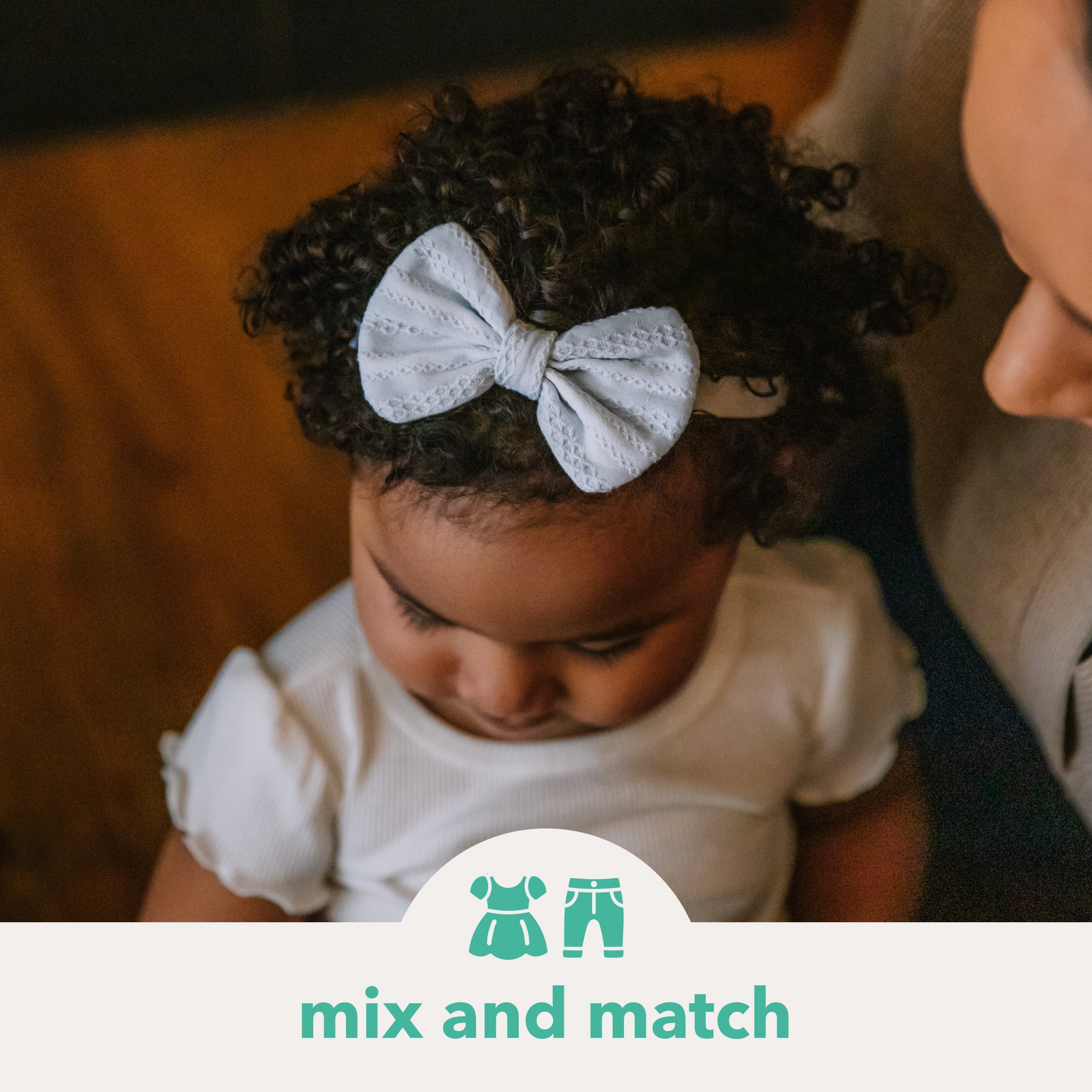 Carter's Child of Mine Baby Girls Texture Bow Headwrap, 2-Pack, Size 0-12M