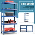 thumbnail image 5 of Costway 2PCS 5-Tier Metal Storage Shelves 60''Adjustable Shelves Blue, 5 of 12