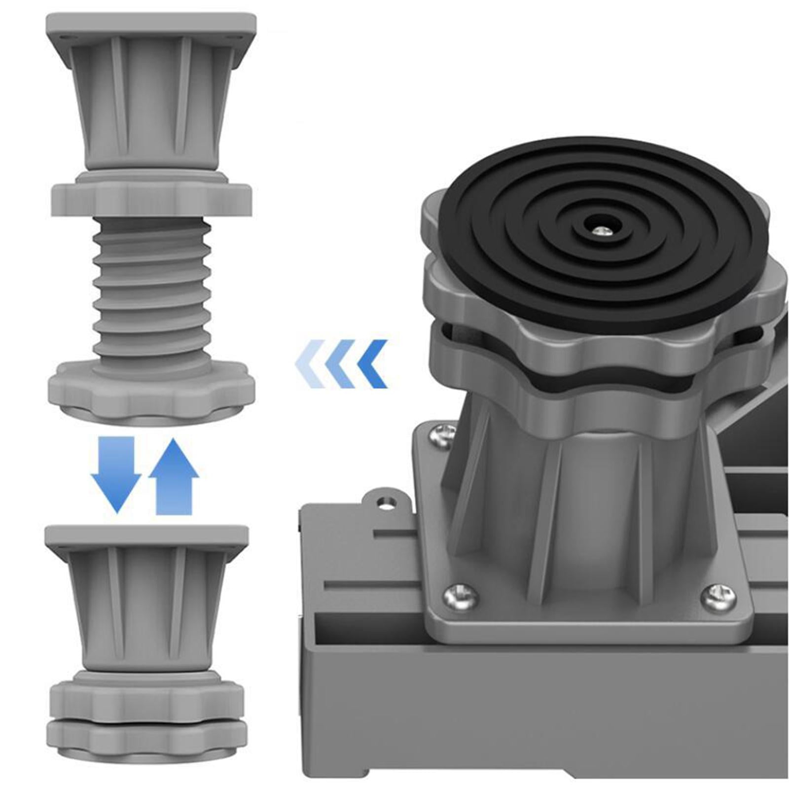 4 Feet Refrigerator Stand Adjustable Washing Machine Stand Support Bracket Base, Up to 70kg Load Gray