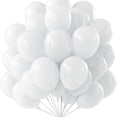 thumbnail image 1 of Globos blancos, 40 piezas, globos blancos de 10 pulgadas, globos mate, 1 of 5