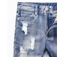 thumbnail image 4 of Usaibhir 5-13T Boys and Teen Zipper Skinny Fit Ripped Jeans Pants Kids Outdoor Destroyed Distressed Stretch Washed Denim Jeans Pants, 4 of 9