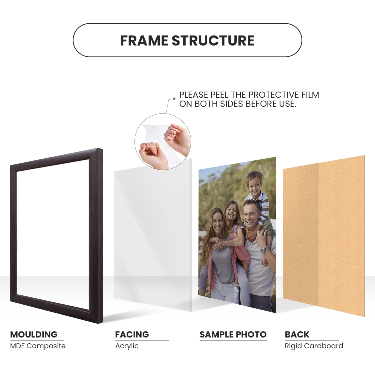 Craig Frames Wiltshire 440, 24x30 inch Black Picture Frame Matted for a 20x26 Photo
