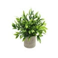 thumbnail image 2 of Artificial Green Plant | Simulation Potted Home Office Hotel Lobby Decoration | Realistic Faux Leaf Arrangement | 25x8cm | Long Lasting Maintenance Free | Multicolor Plastic | 1 Piece, 2 of 6