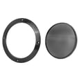 thumbnail image 6 of 2pcs 7" Metal Glossy Audio Speaker Cover Mesh Subwoofer Horn Decorative Circle Grille Protector Black for Car, 6 of 6