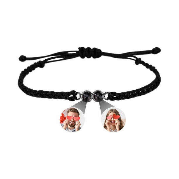 TQEHS Pulseras personalizadas con imagen EIRZNGXQ, pulseras con proyección de fotos personalizadas, pulsera con imagen personalizada en el interior para el día de la madre, regalo de cumpleaños y Navi