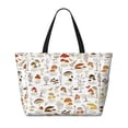 thumbnail image 2 of Honeii Mushrooms And Butterflies for Tote Bag with Adjustable Strap,Beach Bag, Waterproof Sandproof Beach Tote Bag, Large Capacity Foldable Beach Bags, 2 of 7