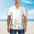 thumbnail image 4 of Lsque Watercolor Floral pattern Hawaiian Shirt for Men, Unisex Summer Beach Casual Short Sleeve Button Down Shirts-Large, 4 of 9