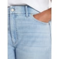 thumbnail image 4 of Terra & Sky Women's Plus High Rise A Line Denim Shorts, 5" Inseam, Sizes 16W-26W, 4 of 5