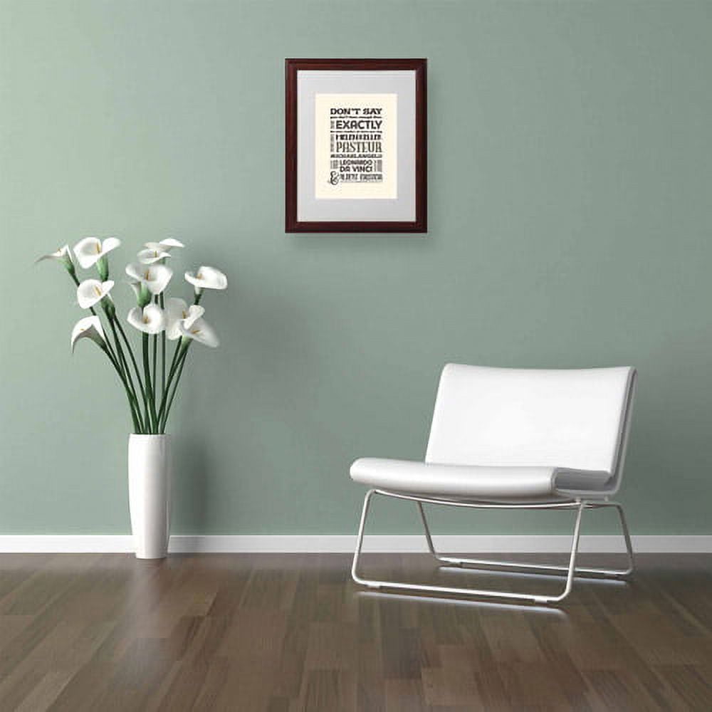 Trademark Fine Art "Enough Time II" Matted Framed Art by Megan Romo, Wood Frame