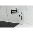 thumbnail image 2 of Kingston Brass KS3701RKZ Wendell Deck Mount Pot Filler Faucet with Knurled Handle, Polished Chrome, 2 of 7