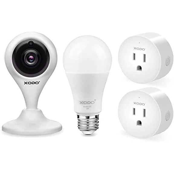 XODO PK3 Smart Home Security Cameras Wireless WiFi System Kit with 1080p Camera Smart Bulb & App Control