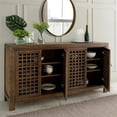 thumbnail image 3 of Rio 4-door Antique Mocha Brown 70-inch Wood Accent Cabinet, 3 of 13