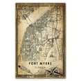 thumbnail image 3 of Fort Myers Vintage Map Prints Canvas, Florida Map Art Canvas, Canvas, Fort Myers Map City style Watercolor art Canvas, 3 of 6